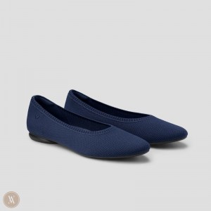 Dámské Baleríny VIVAIA Almond-Toe Tamia 2.0 Tmavě Blankyt | SNJ-9638