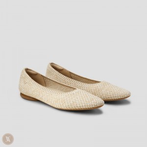 Dámské Baleríny VIVAIA Almond-Toe Tamia 2.0 Sand Woven | GSC-9113