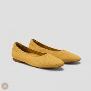 Dámské Baleríny VIVAIA Almond-Toe Tamia 2.0 Žluté | PZN-0336