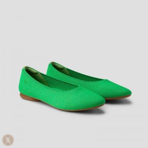 Dámské Baleríny VIVAIA Almond-Toe Tamia 2.0 Zelene | JBU-1653