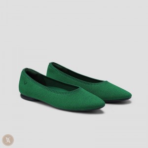 Dámské Baleríny VIVAIA Almond-Toe Tamia 2.0 Zelene | TRX-1926
