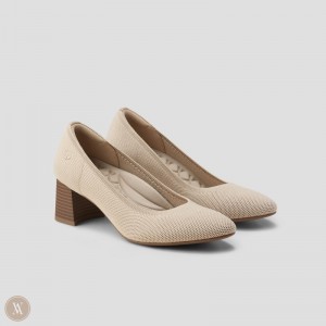 Dámské Podpatky VIVAIA Almond Toe Tamia Block Heel Almond | IVR-8172