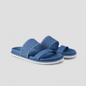 Dámské Sandály VIVAIA Double Straps Slide Naina Denim Woven | TXF-4691