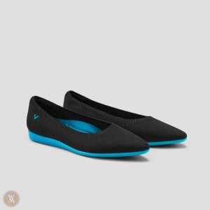 Dámské Ploché Boty VIVAIA Lightweight Pointed-Ballet Aria CloudWalker Černé | TGJ-2425