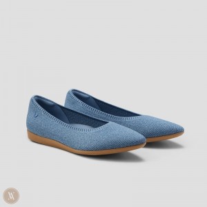 Dámské Ploché Boty VIVAIA Lightweight Pointed-Ballet Aria CloudWalker Blankyt | WZS-9796