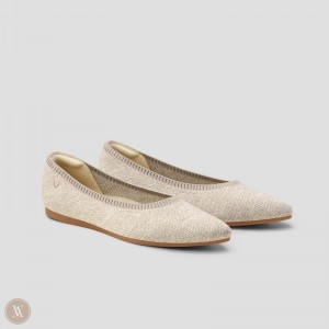 Dámské Baleríny VIVAIA Pointed-Toe Aria 5° Oatmilk | XNT-3907