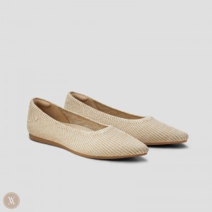 Dámské Baleríny VIVAIA Pointed-Toe Aria 5° Hemp Proužek | JVF-8557