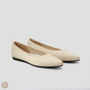Dámské Baleríny VIVAIA Pointed-Toe Aria 5° Krém Bílé | ZFT-9161