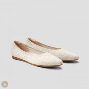Dámské Baleríny VIVAIA Pointed-Toe Aria 5° Krém | QAA-3327