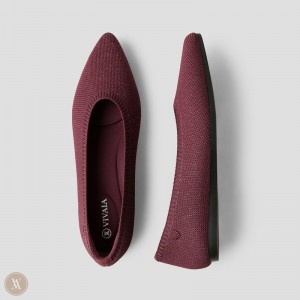 Dámské Baleríny VIVAIA Pointed-Toe Aria 5° Vínové | ZFP-6508