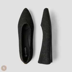 Dámské Baleríny VIVAIA Pointed-Toe Aria 5° Černé Viacfarebný | MDK-8209