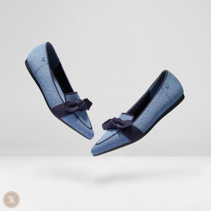 Dámské Mokasíny VIVAIA Pointed-Toe Bow Michelle Blankyt | ZDE-4597