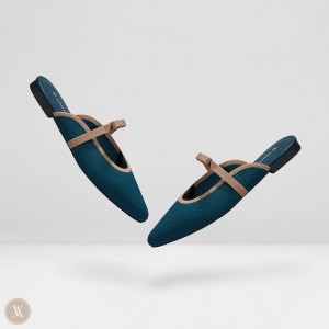 Dámské Muly VIVAIA Pointed-Toe Bow Elsie Tmavě | PJY-7472