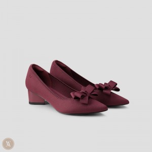 Dámské Podpatky VIVAIA Pointed-Toe Chunky Tracy Vínové Červené | CUB-5958