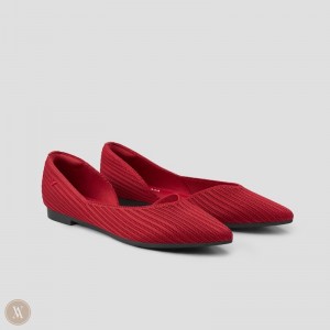 Dámské Ploché Boty VIVAIA Pointed-Toe Melia Červené | ZGB-6498