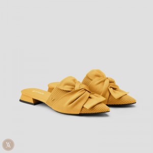 Dámské Sandály VIVAIA Pointed-Toe Knot Yaffa Hořčice Žluté | OTF-9119
