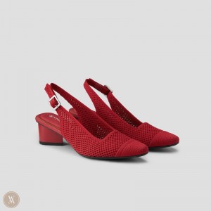 Dámské Sandály VIVAIA Pointed-Toe Slingback Leah 2.0 Červené | QJP-1434