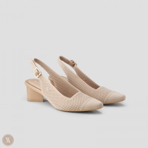 Dámské Sandály VIVAIA Pointed-Toe Slingback Leah 2.0 Almond | WKO-5202