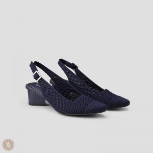 Dámské Sandály VIVAIA Pointed-Toe Slingback Leah 2.0 Tmavě Blankyt | CDQ-5221