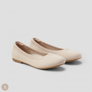 Dámské Ploché Boty VIVAIA Round-Toe Claire Almond | LMN-3545