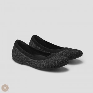 Dámské Ploché Boty VIVAIA Round-Toe Claire Metal Černé | UHC-2098