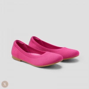 Dámské Ploché Boty VIVAIA Round-Toe Claire Pitaya | AXE-2769