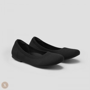 Dámské Ploché Boty VIVAIA Round-Toe Claire Černé | SDN-6709