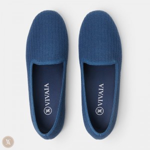 Dámské Mokasíny VIVAIA Round-Toe Fluffy Yarn Tmavě | DES-2572