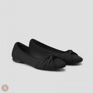 Dámské Ploché Boty VIVAIA Round-Toe Knotted Bibi Tmavě | IUZ-6013