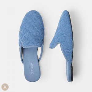 Dámské Muly VIVAIA Round-Toe Quilted Sherry Blankyt | YTF-4175