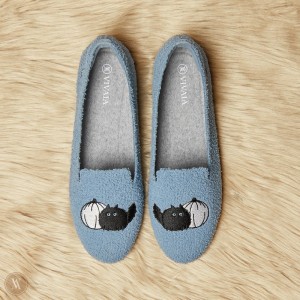 Dámské Mokasíny VIVAIA Round-Toe Terry Knit Audrey Šedé Blankyt | HDC-3232