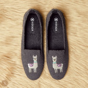 Dámské Mokasíny VIVAIA Round-Toe Terry Knit Audrey Šedé | QVG-3365