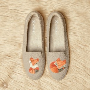 Dámské Mokasíny VIVAIA Round-Toe Terry Knit Audrey Latte - Fox | PHQ-2465