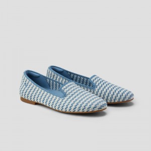 Dámské Mokasíny VIVAIA Round-Toe Woven Knit Audrey Proužek | GEL-5730