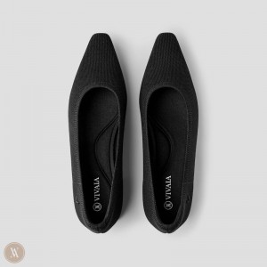 Dámské Podpatky VIVAIA Small Square-Toe Minnie Černé | UOD-2922