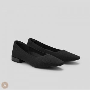Dámské Podpatky VIVAIA Small Square-Toe Minnie Pro Černé | PTA-0501