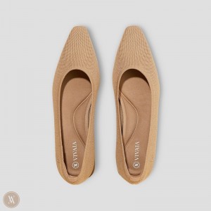 Dámské Podpatky VIVAIA Small Square-Toe Minnie Nutmeg | PMA-9499
