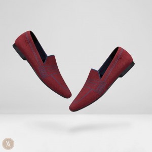Dámské Mokasíny VIVAIA Square-Toe Patterned Sierra Červené | CPJ-5070