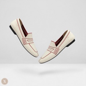 Dámské Mokasíny VIVAIA Square-Toe Patterned Sierra Světle Hnědožlutý | IWO-4584