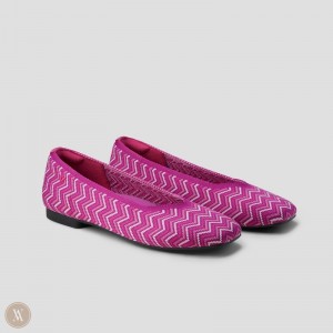 Dámské Ploché Boty VIVAIA Square-Toe V-Cut Margot 2.0 Fialové Viacfarebný | ATG-5877