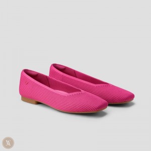 Dámské Ploché Boty VIVAIA Square-Toe V-Cut Margot 2.0 Pitaya | OKO-9286