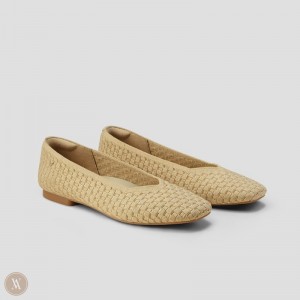 Dámské Ploché Boty VIVAIA Square-Toe V-Cut Margot 2.0 Hnědé | QED-8895