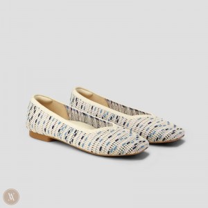 Dámské Ploché Boty VIVAIA Square-Toe V-Cut Margot 2.0 Viacfarebný Blankyt | KLF-8295