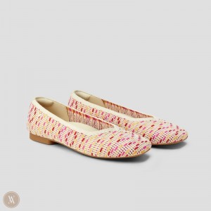 Dámské Ploché Boty VIVAIA Square-Toe V-Cut Margot 2.0 Viacfarebný Růžové | CED-5249