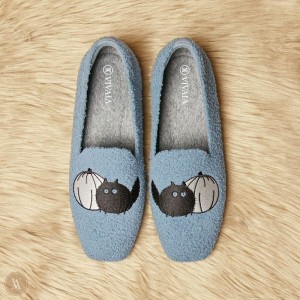 Dámské Mokasíny VIVAIA Squared-Toe Terry Knit Samantha Šedé Blankyt | UHK-3745