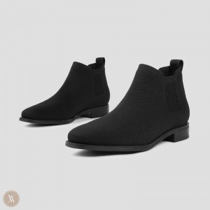 Dámské Boty VIVAIA Water Repellent Chelsea Ryan Černé | VLG-3253
