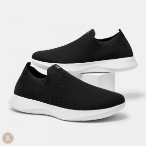 Pánské Tenisky VIVAIA Waterproof Slip-on Bernie Černé Bílé | IEG-0709